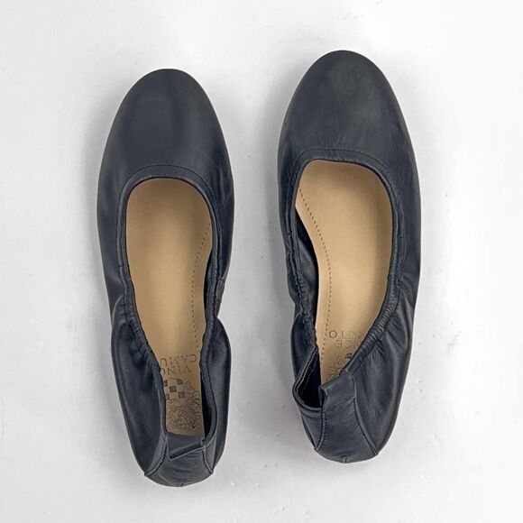 Vince Camuto Ballet Flats Shoes Womens Size 7.5 Black Slip On Comfort - Picture 8 of 12